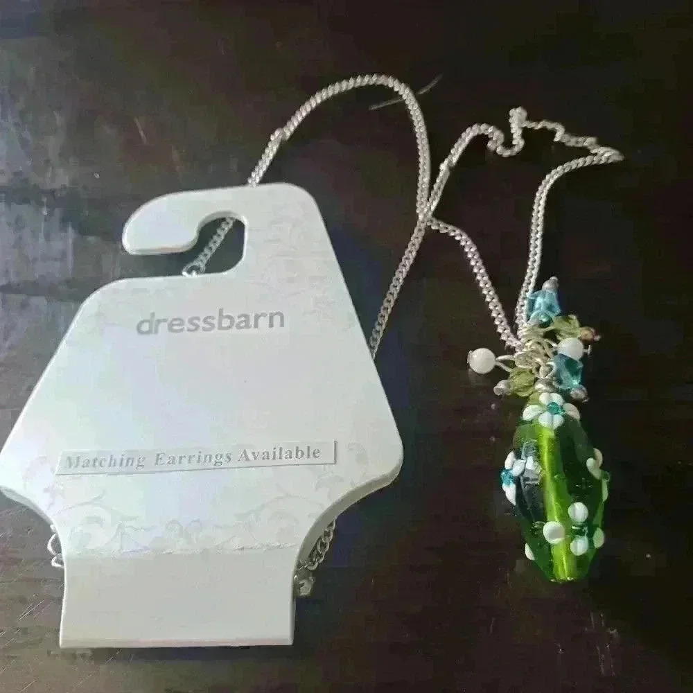 Women's silver candy drop necklace. - Picture 2 of 3